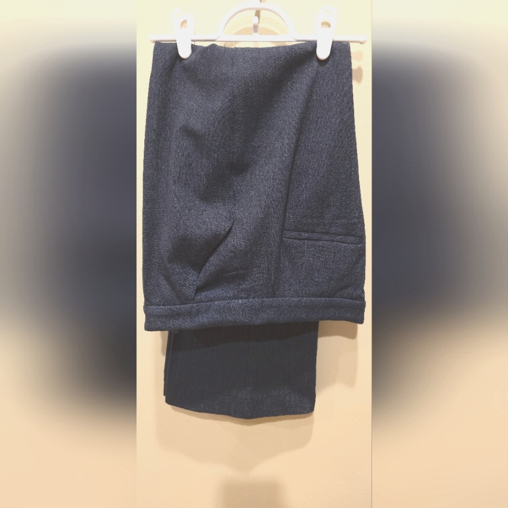 Express women's dress slacks. Denim look but slack material, size 12S, blue